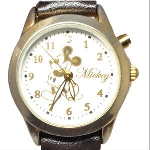 Disney  Mickey Mouse Musical Gold Watch RARE H2F